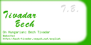tivadar bech business card